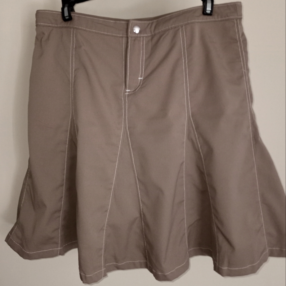 Tan flared sport skirt